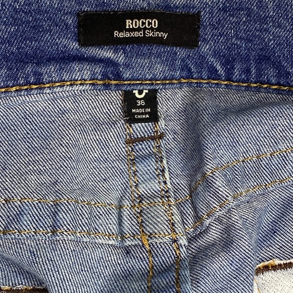 True Religion 'Rocco' Relaxed Skinny Denim Jeans in a Light Wash (36W x 34L) - Picture 10 of 10